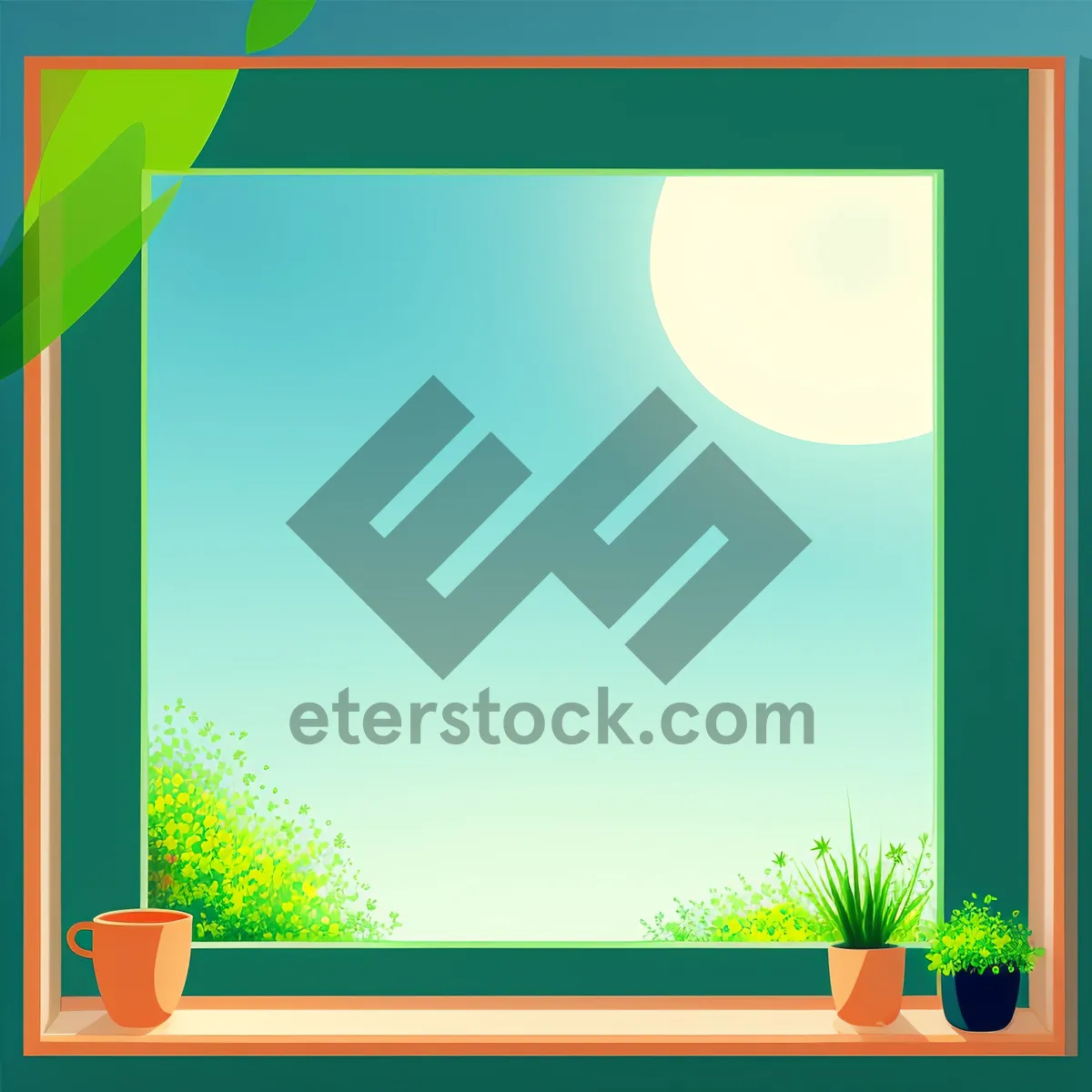 Picture of Artistic Curve Design Frame Graphic Decoration