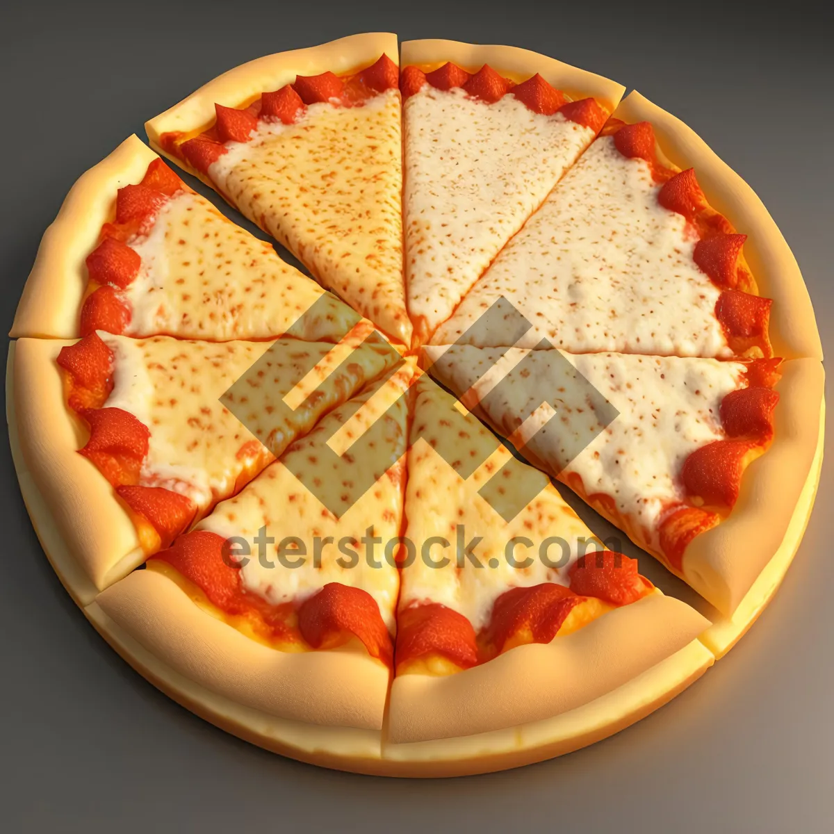 Picture of Delicious Gourmet Pizza Slice with Mandarin