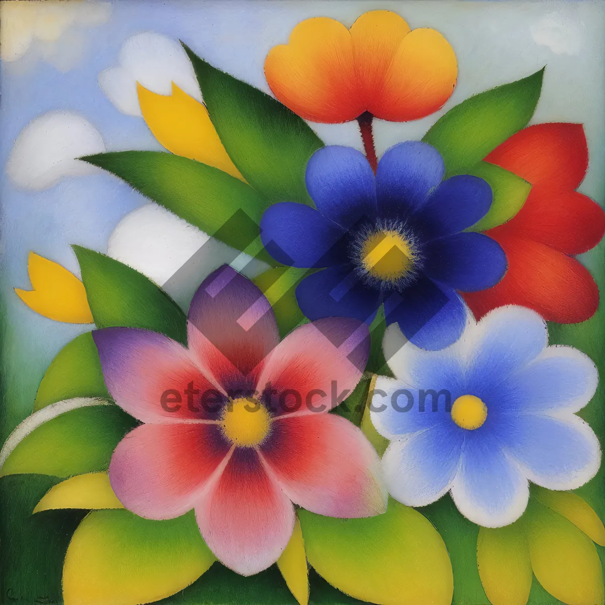 Picture of Colorful Pinwheel Flower Decorations