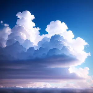 Vibrant Cloudscape with Clear Blue Sky