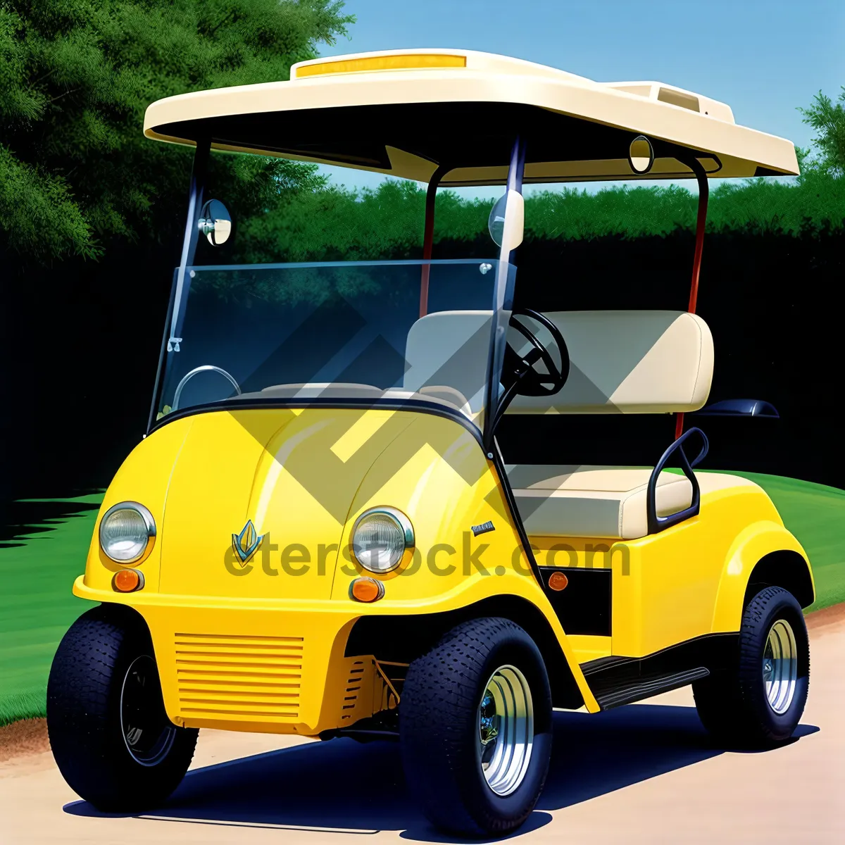 Picture of Golf Cart on the Course