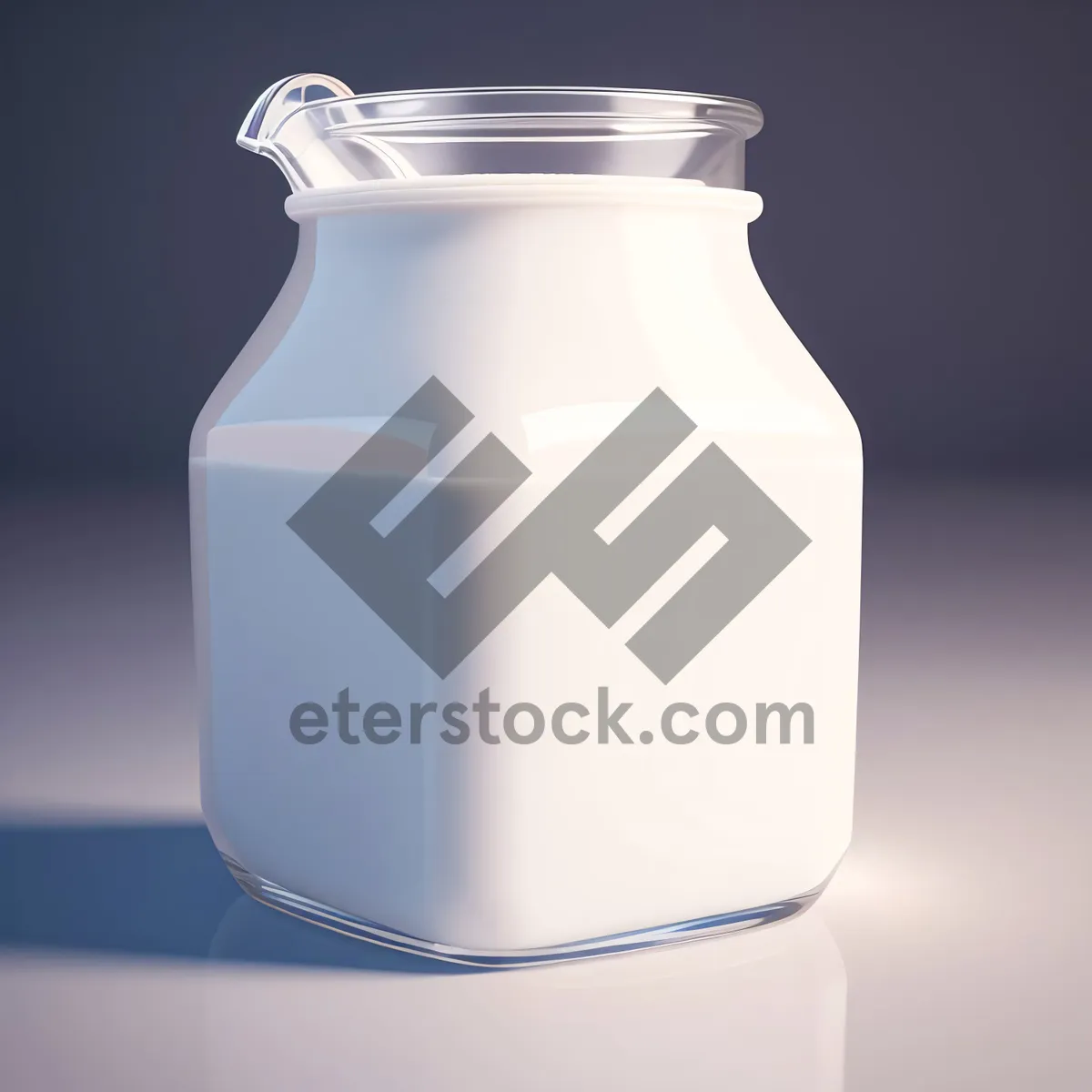 Picture of Clean Glass Bottle of Healthy Milk Conserve