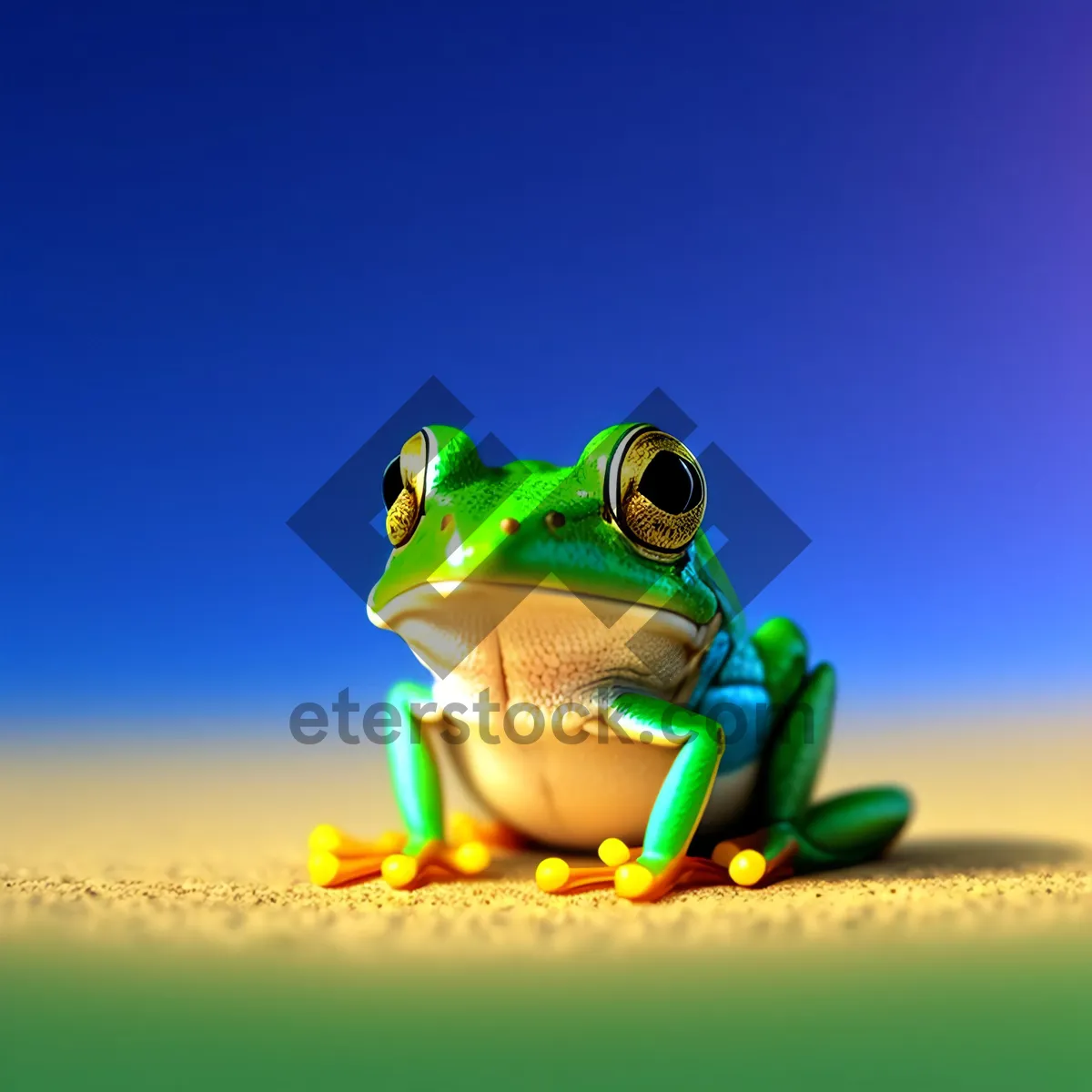Picture of Vibrant-eyed Tree Frog in its Natural Habitat