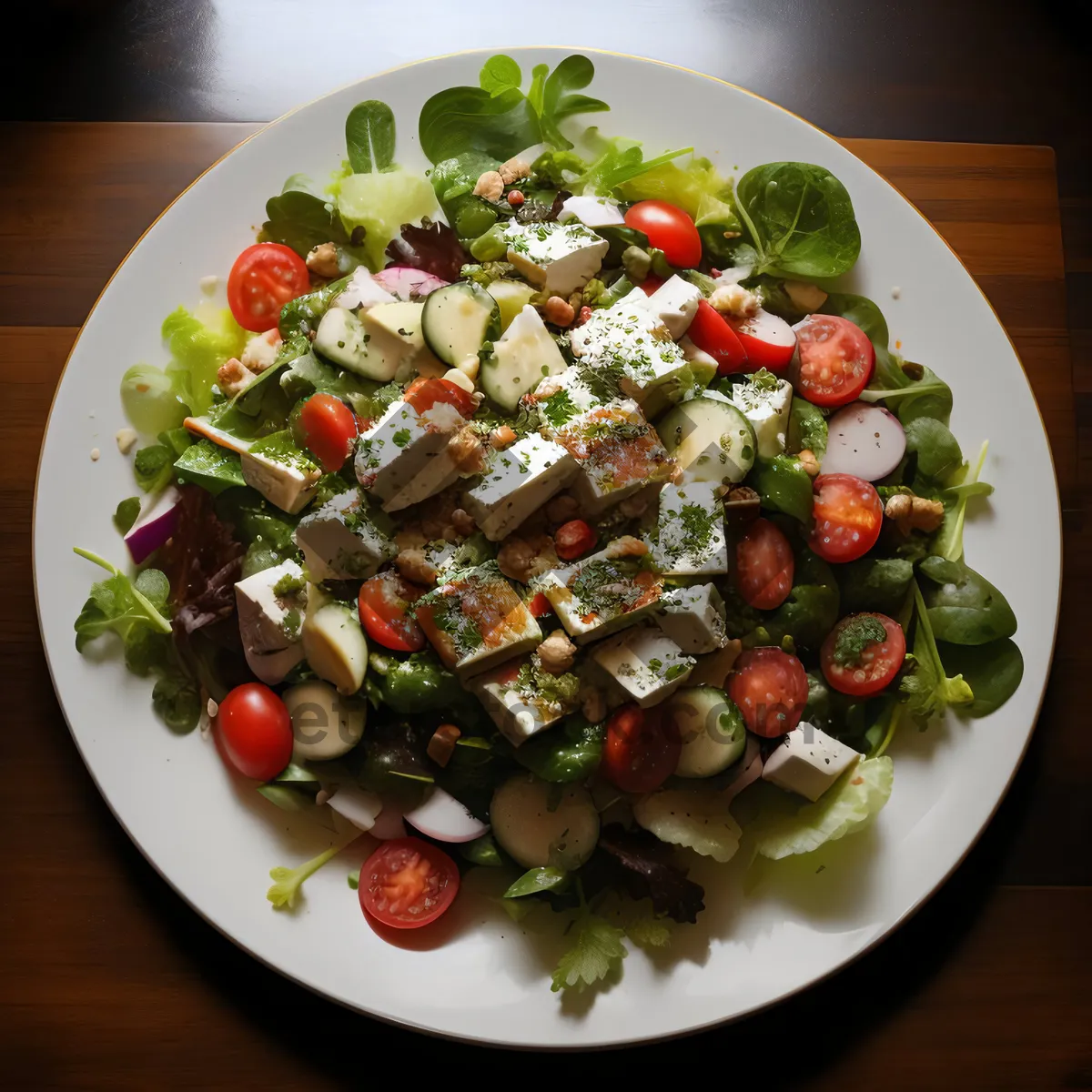 Picture of Nutritious salad with black beans and fresh vegetables