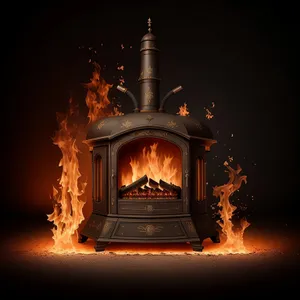 Fiery Blaze - A Mesmerizing Dance of Orange Flames