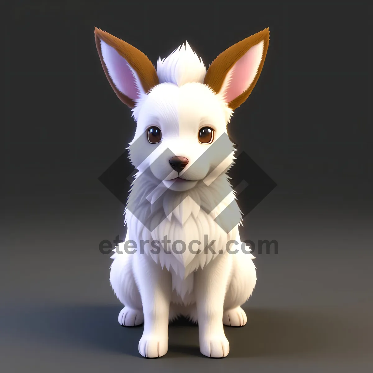 Picture of Furry Bunny with Cute Ears - Adorable Pet Portrait