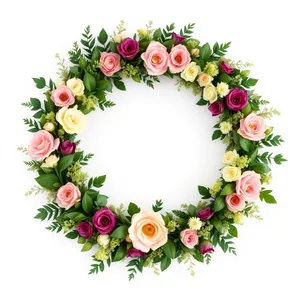 Floral Ornate Holiday Card Element Border