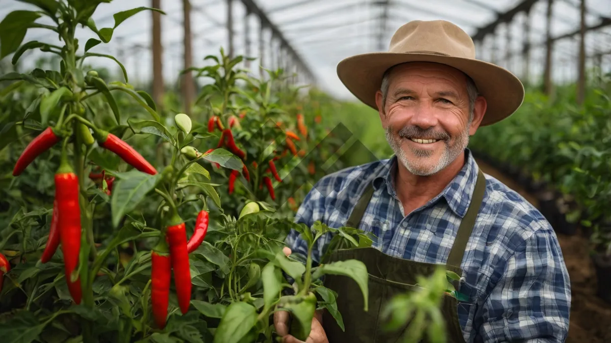 Picture of Fresh Pepper Harvest from Farmer's Garden.