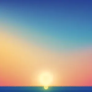 Vibrant Sunset Over Clear Blue Ocean