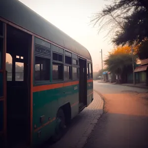 Urban Trolleybus Transportation in the City