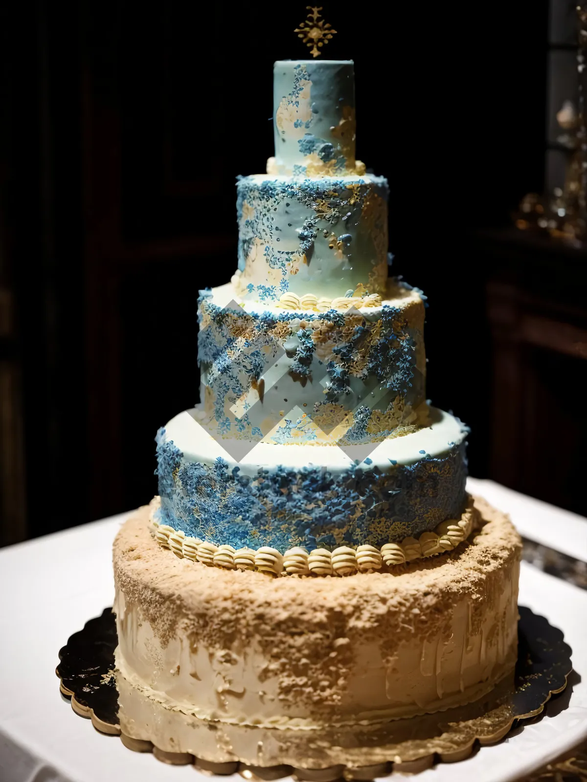 Picture of Delicious cake at bakery with fountain fixture