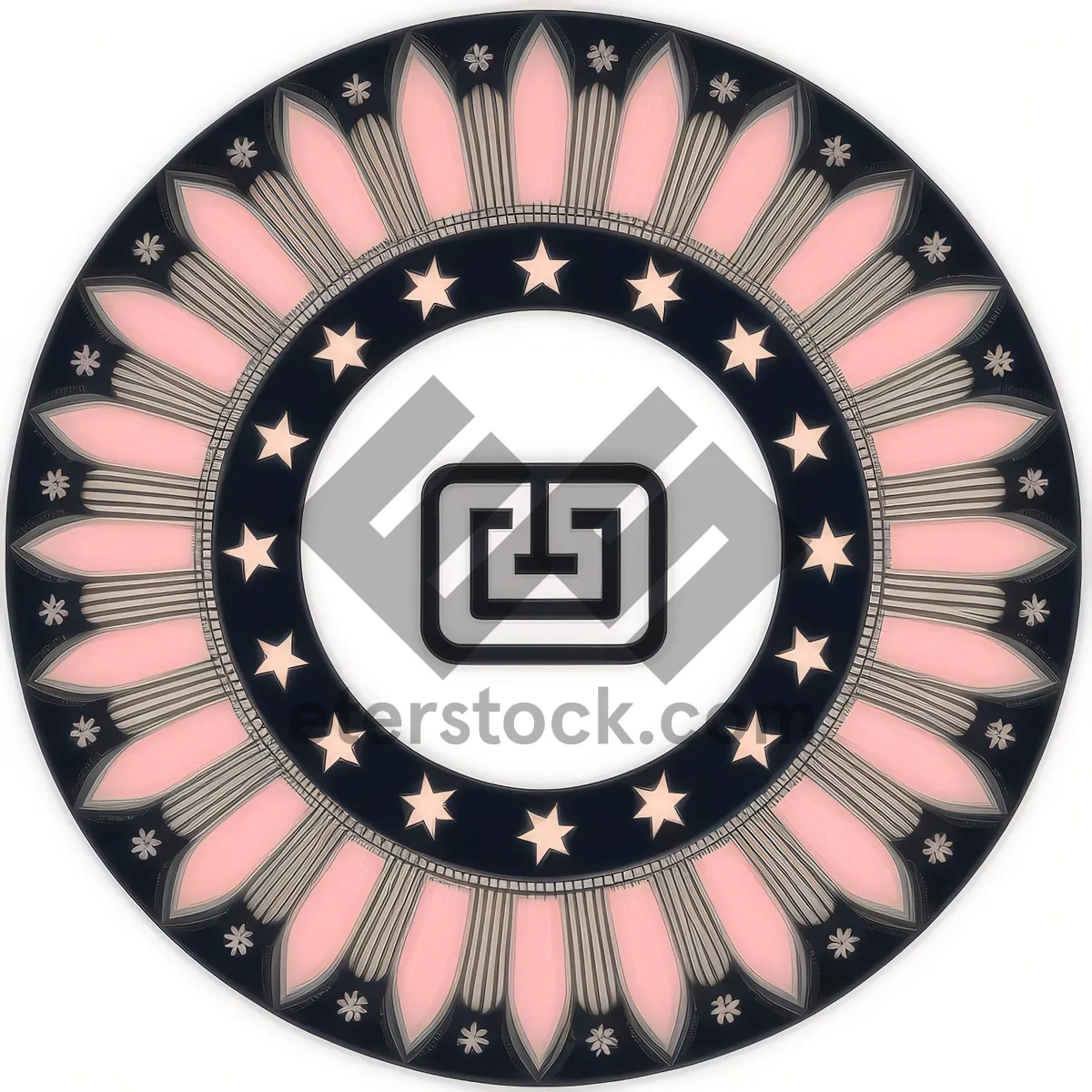 Picture of Shiny Metallic Round Wall Clock Icon