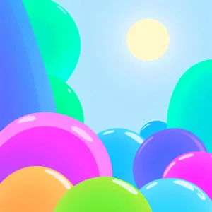 Colorful Round Shiny Web Graphic Icon