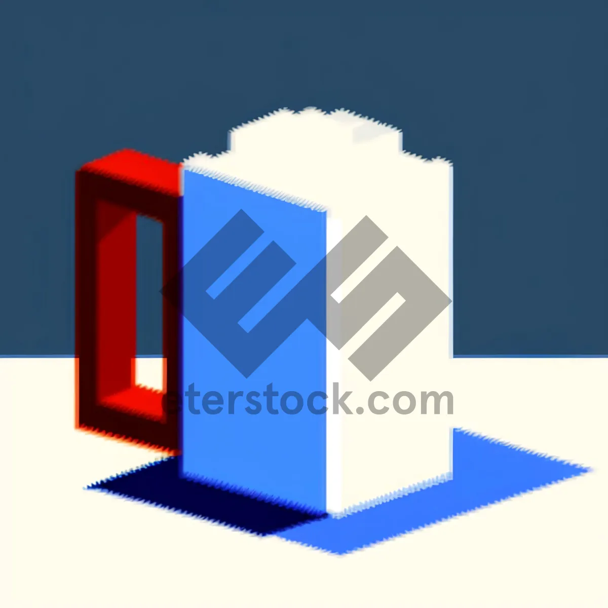 Picture of 3D Business Growth Chart with House Symbol