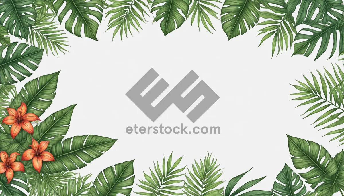 Picture of Evergreen Forest Frame for Summer Holiday Decoration