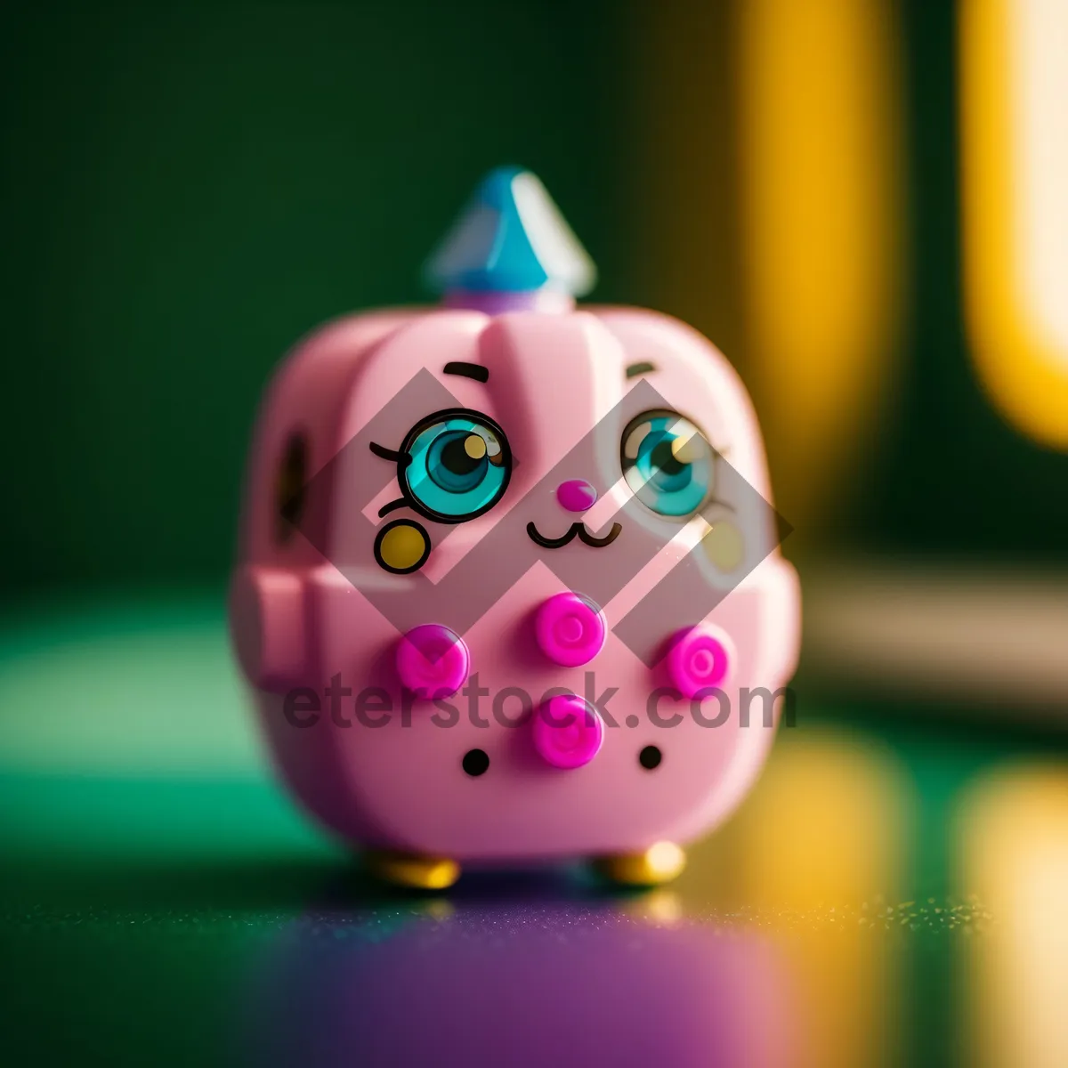 Picture of Pink Piggy Bank with Money Confetti