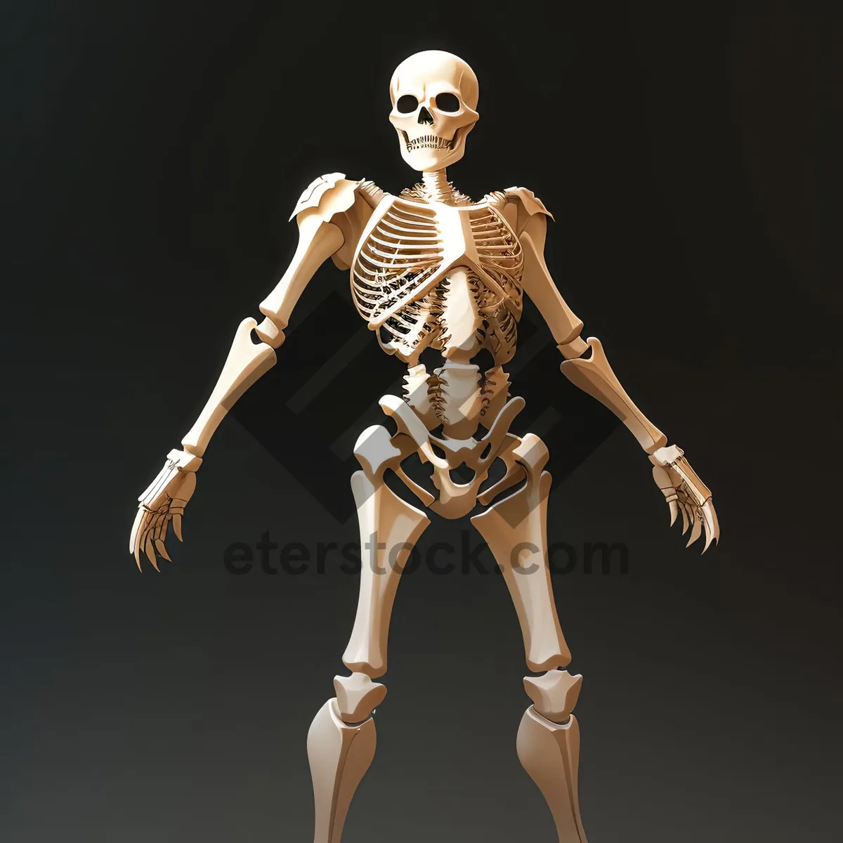 Picture of Anatomical Dance: Male Leg Pose with 3D Skeleton