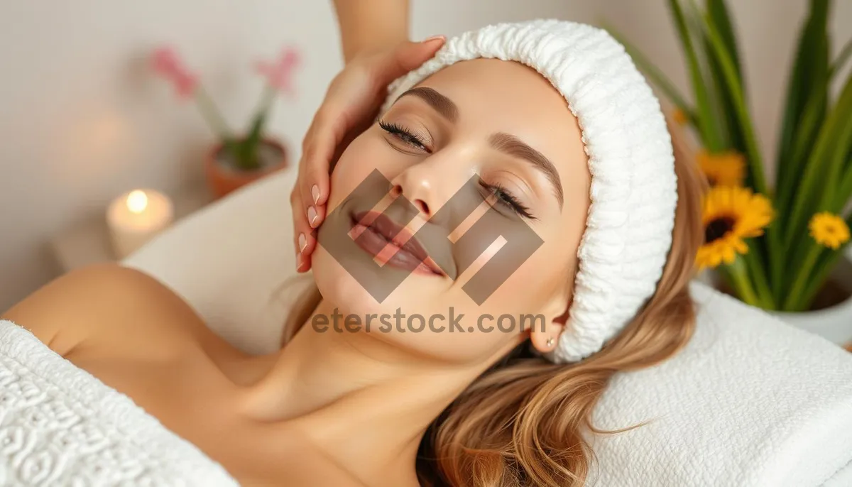 Picture of Happy Lady Smiling in Wellness Spa Treatment