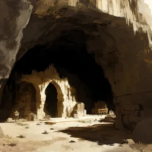 Ancient Rock Cave Dwelling in Historic Canyon