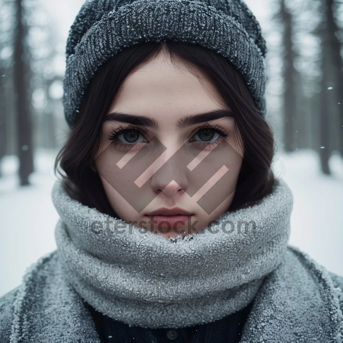 Picture of Winter Fashion - Smiling Child in Cozy Ski Mask