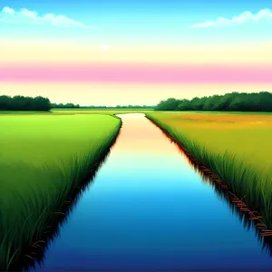 Serene Summer Sky Over Meadow