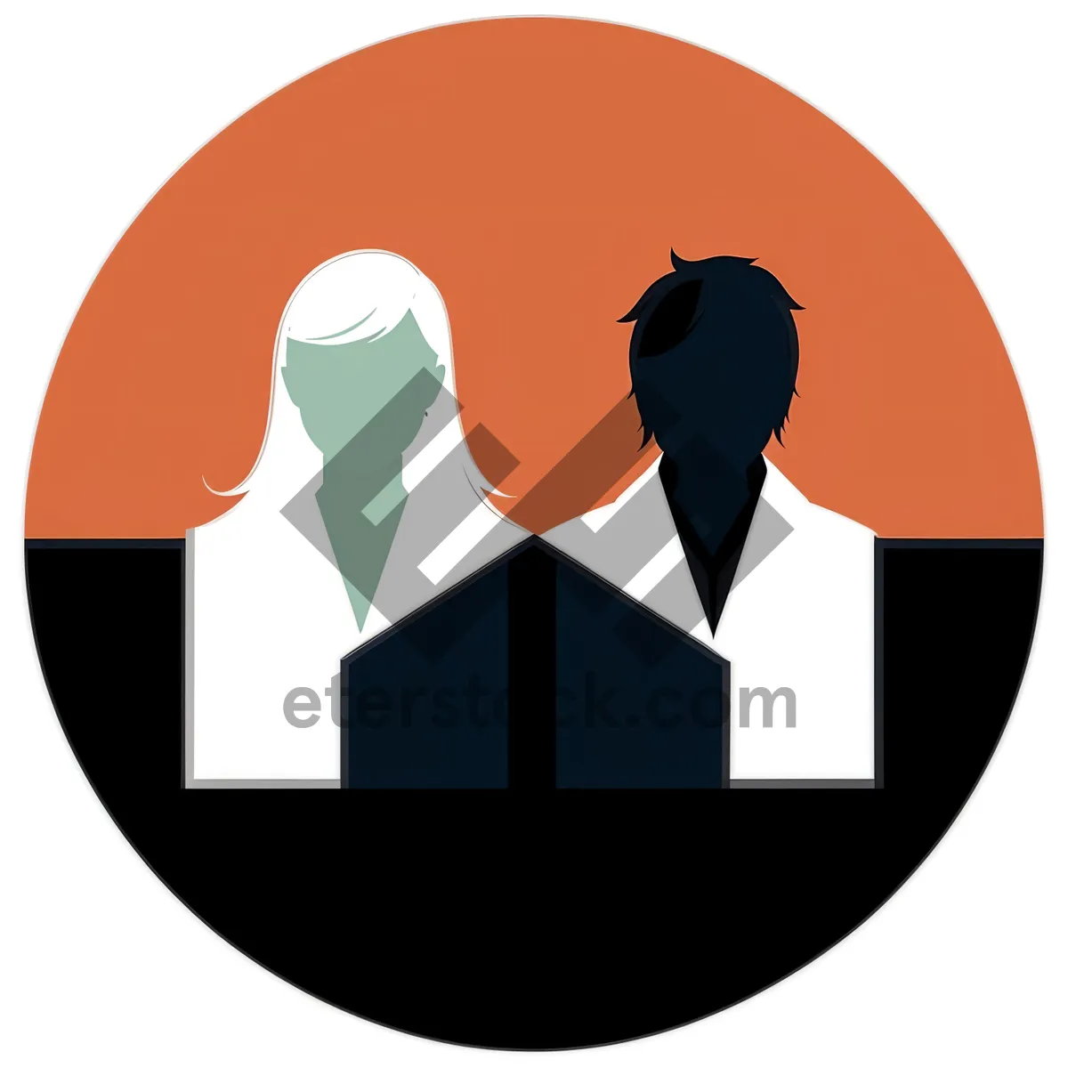 Picture of Black Button Symbol – Iconic Design Sign