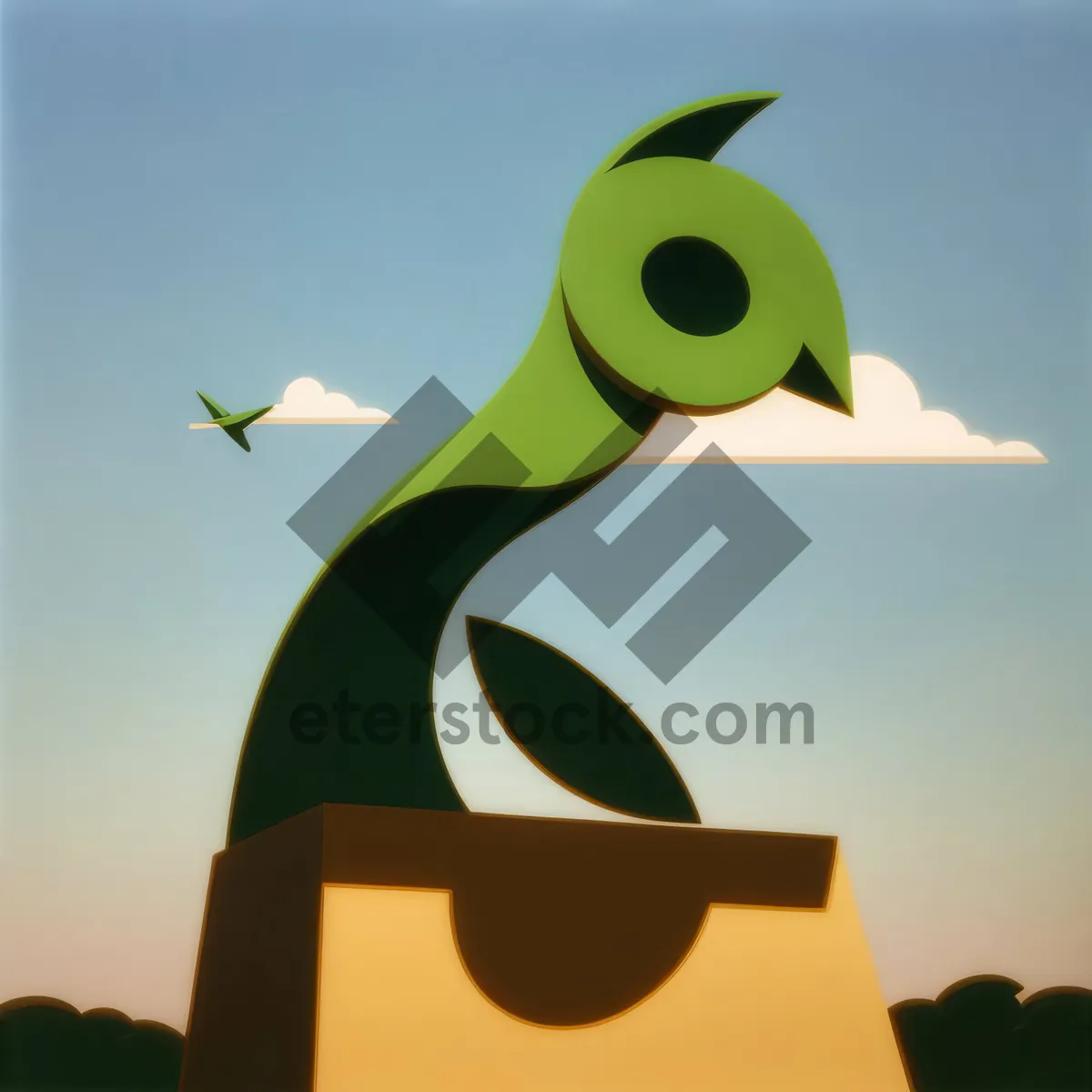 Picture of Whimsical lookout symbol in cartoon design