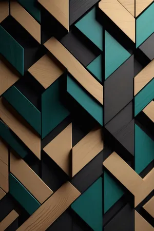 Geometric 3D Pattern Design Tile Wallpaper