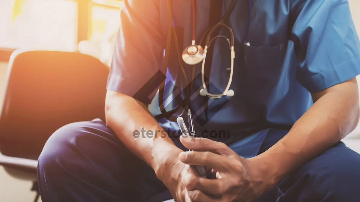 Picture of Professional businessman holding scissors for business project.