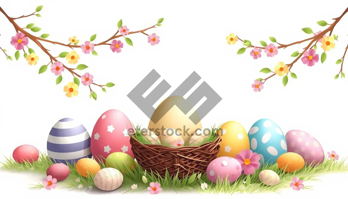 Picture of Floral Hen Icon for Festive Decorations