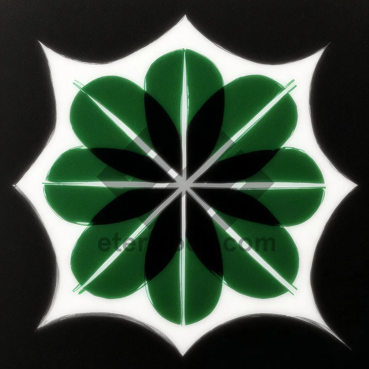 Picture of Lively Clover Leaf Ornament Graphic Design