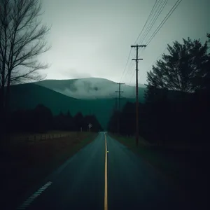 Scenic Highway Drive through Mountain Landscape