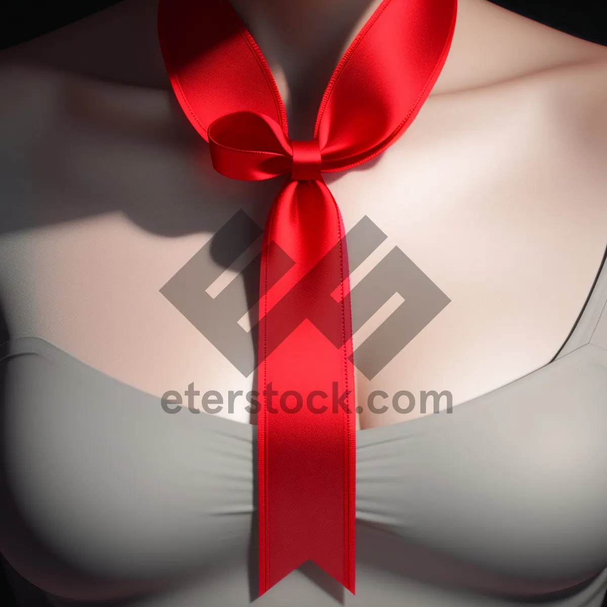 Picture of Shiny Silk Ribbon Bow for Festive Gift Presentation