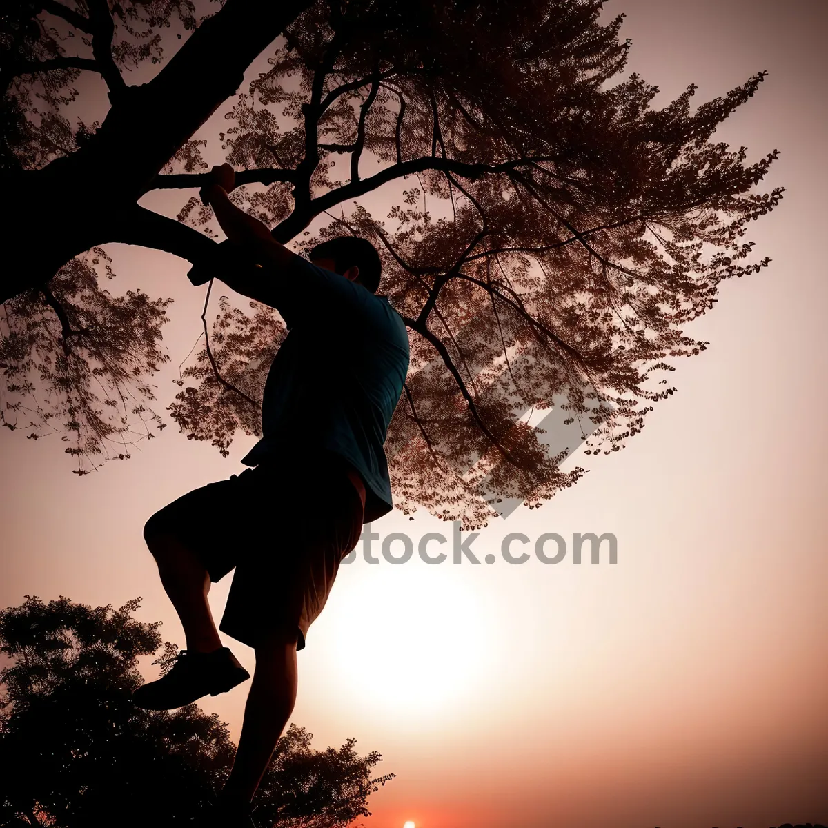 Picture of Skybound Dance: Exuberant Athlete's Dynamic Jump