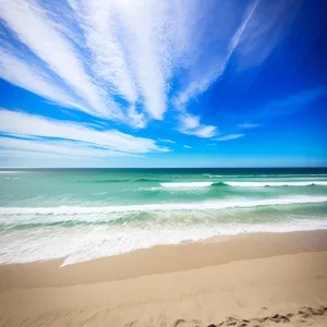 Tranquil Tropical Beachscape with Clear Turquoise Waters