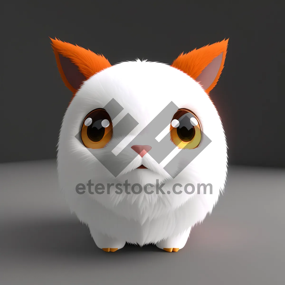 Picture of Fluffy Bunny in Cartooon Style