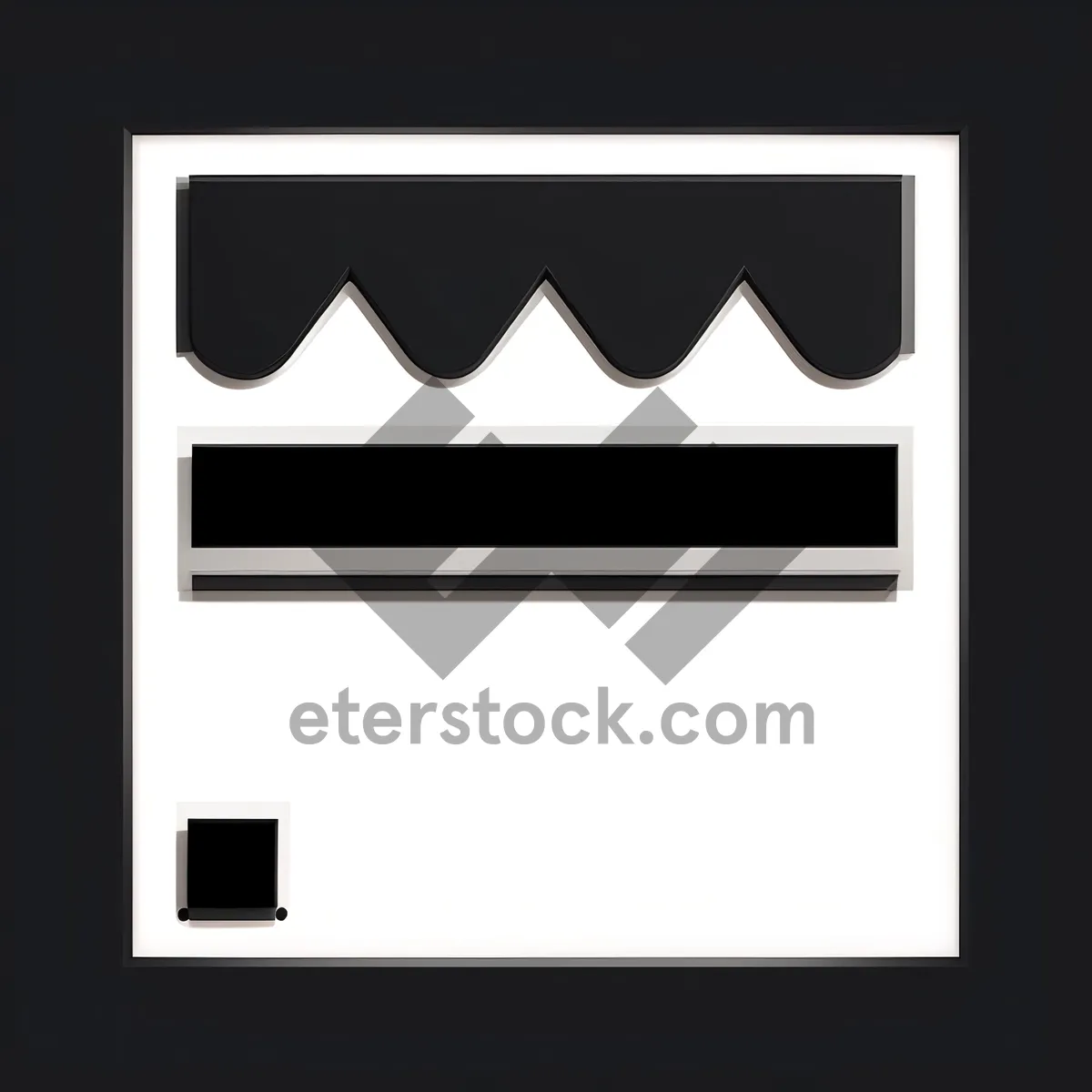 Picture of Sleek Black Modern Boutique Display Frame Icon.