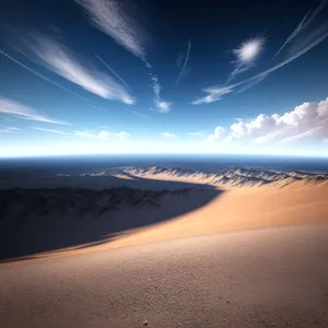 Golden Horizon: Serene Dune Sunset