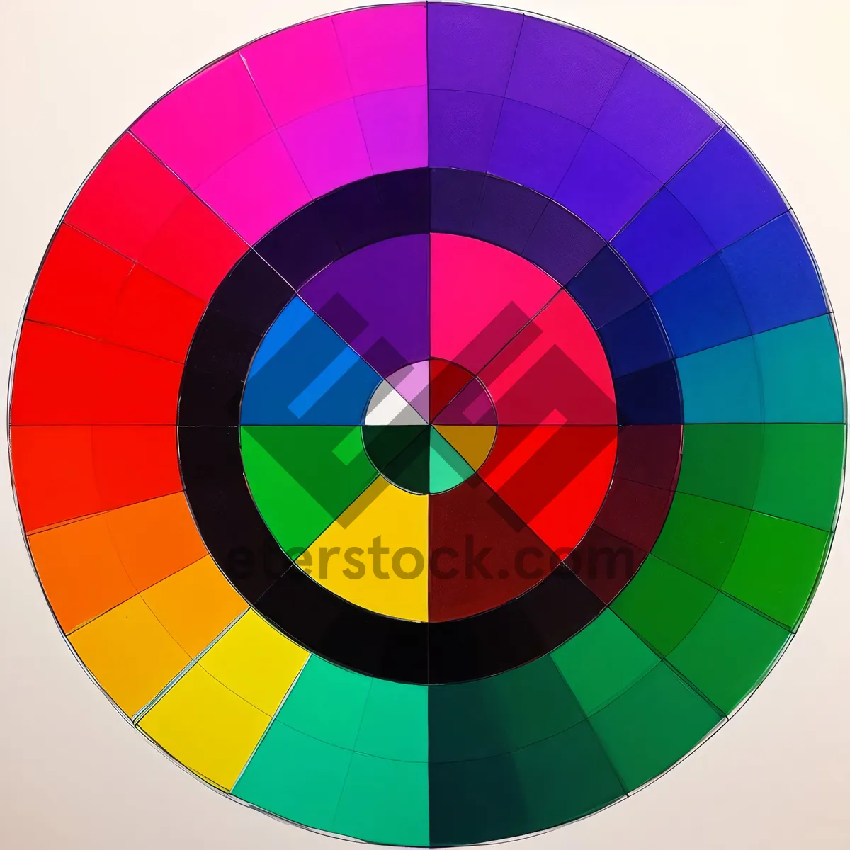 Picture of Colorful Swatch Circle Art Design