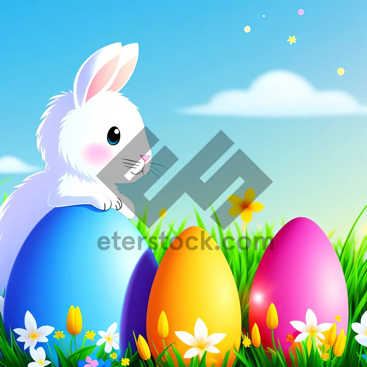 Picture of Bunny Cartoon - Cute Easter-themed Icon