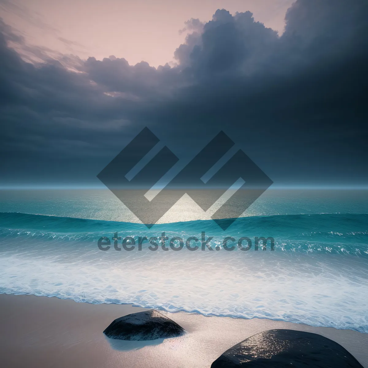 Picture of Sandy Beach Bliss under a Turquoise Sky