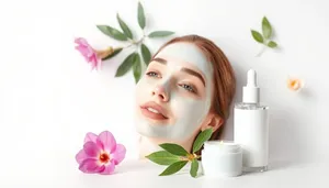 Healthy skin care spa treatment in pink lily flower.