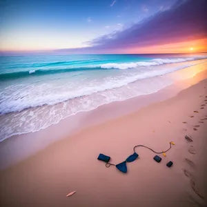 Serene Tropical Waterscape with Clear Blue Skies