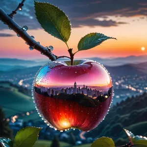 Fresh Red Delicious Apple Holiday Ornament Decoration
