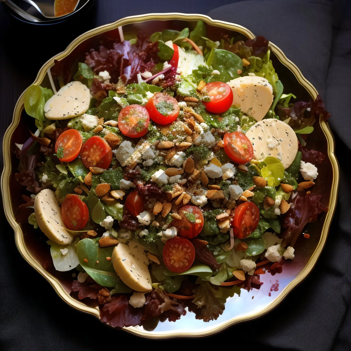 Picture of Fresh Vegetable Salad Plate - Healthy Diet Lunch Option