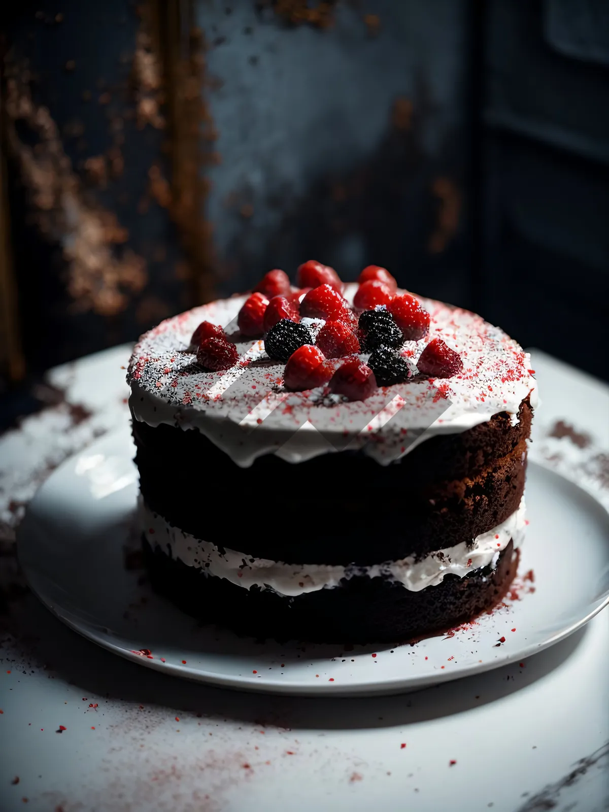 Picture of Delicious Berry Trifle with Chocolate Pastry