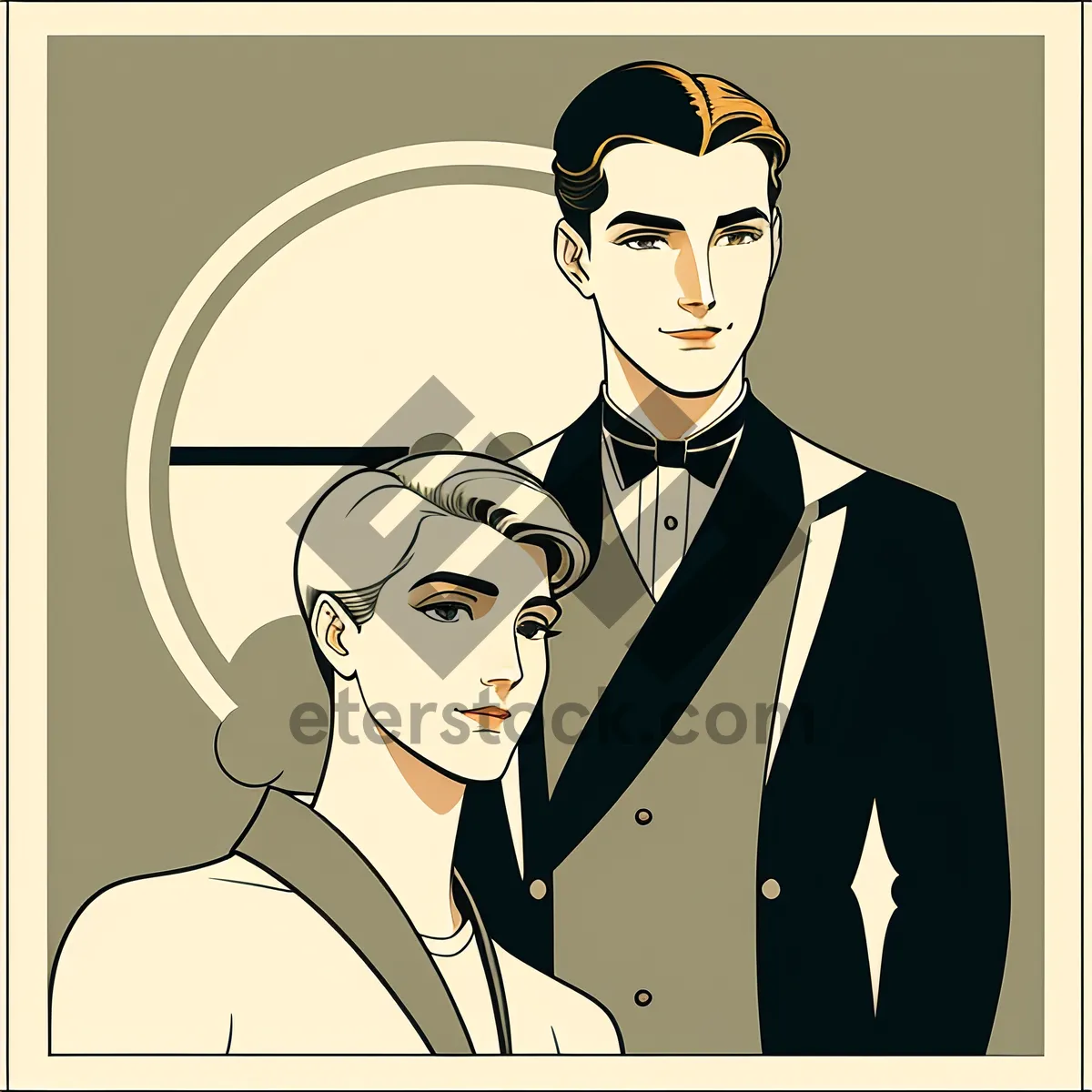 Picture of Stylish cartoon man showcasing fashionable art