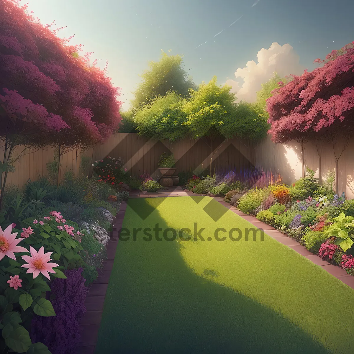 Picture of Summer Blossoms in Park's Vibrant Flower Garden