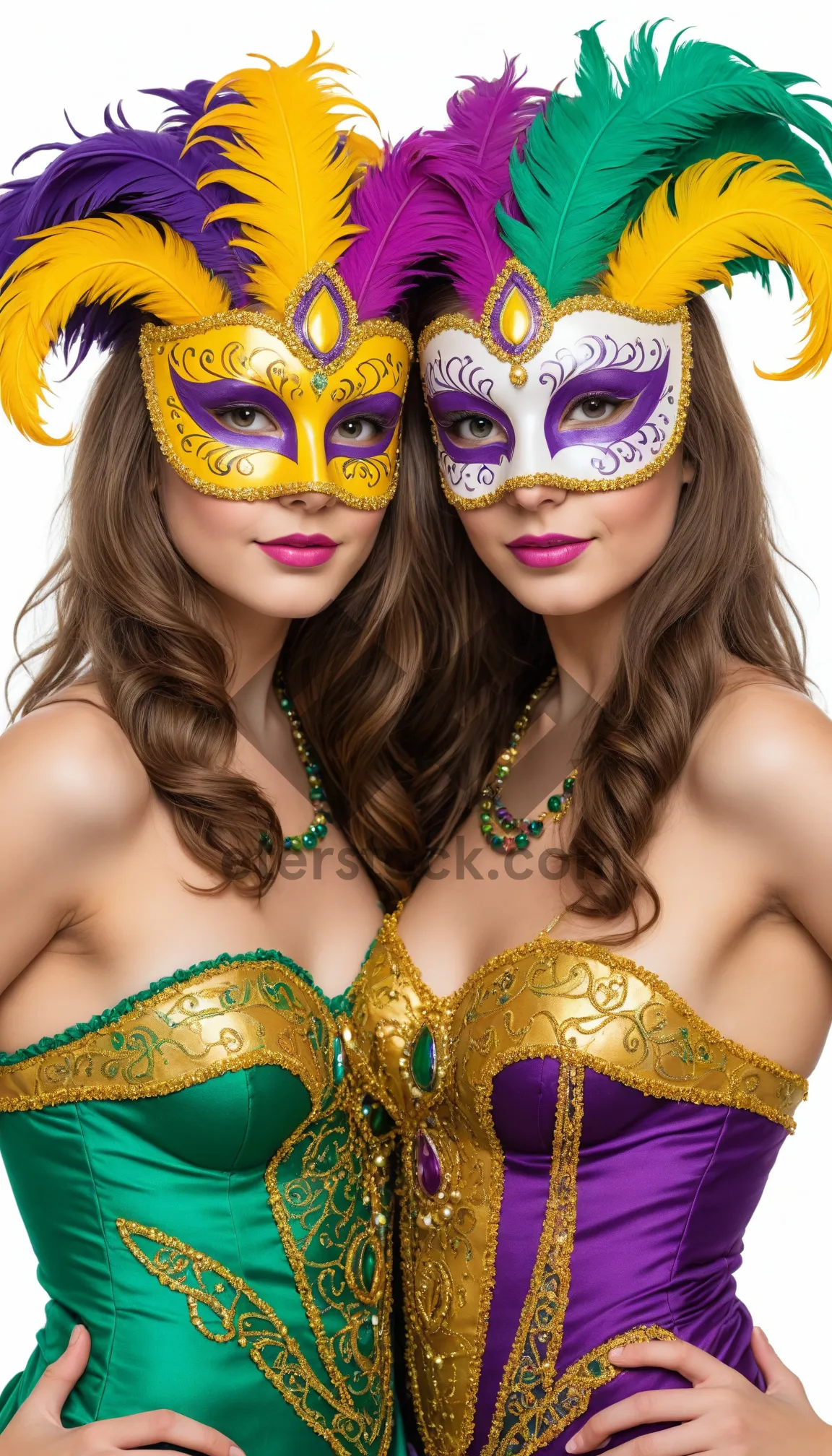 Picture of Attractive Lady in Venetian Masquerade Mask