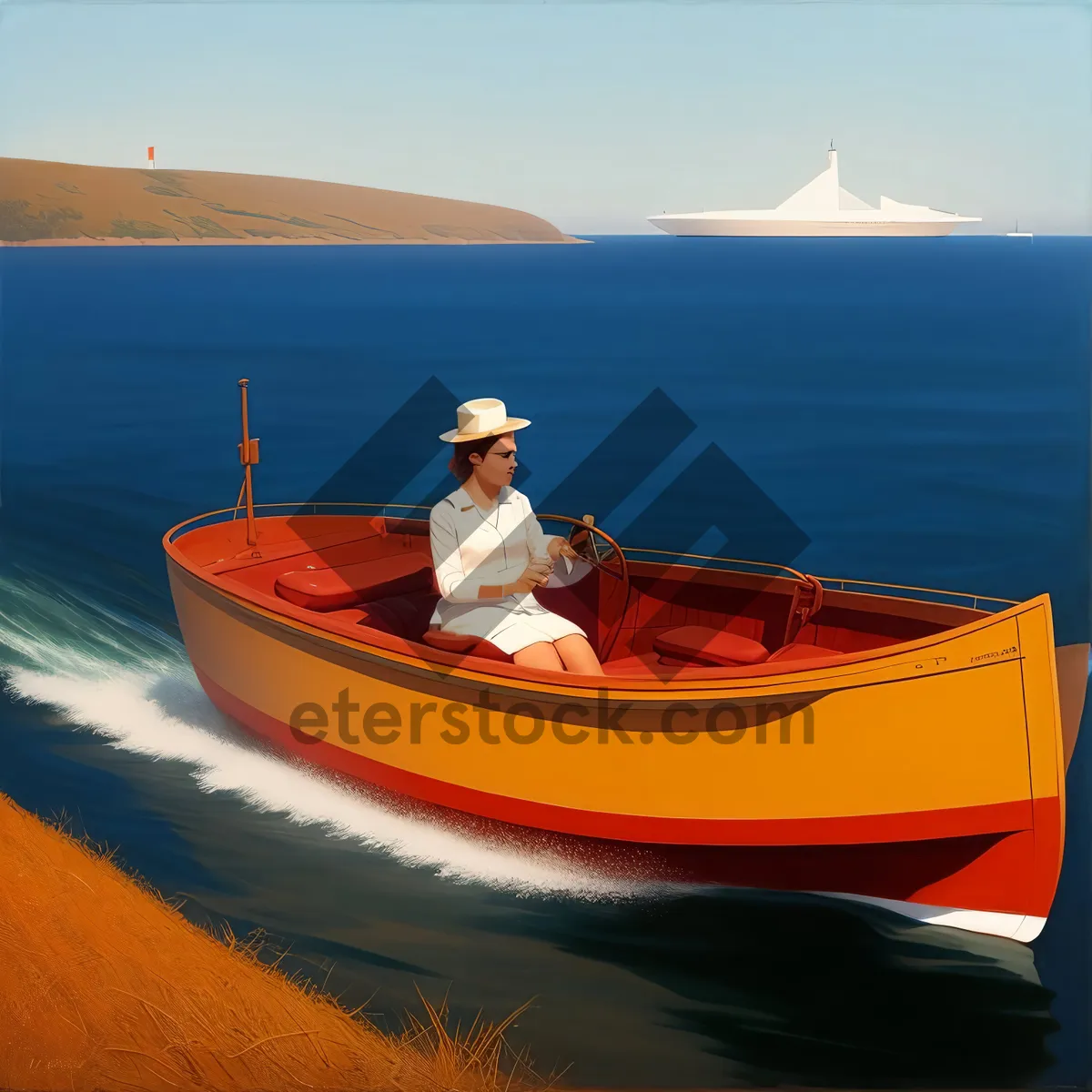 Picture of Tropical Getaway: Serene Ocean Beach and Boat